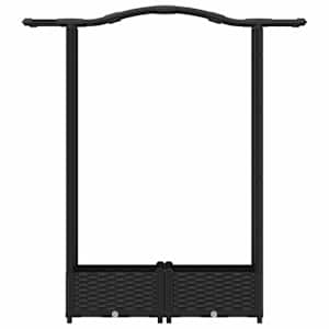 Vyvýšený záhon s treláží a střechou Černá 124 x 40 x 123 cm PP - obrázek 4
