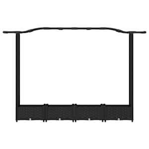 Vyvýšený záhon s treláží a střechou Černá 207 x 40 x 123 cm PP - obrázek 4