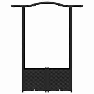 Vyvýšený záhon s treláží a střechou Černá 125 x 40 x 138 cm PP - obrázek 4