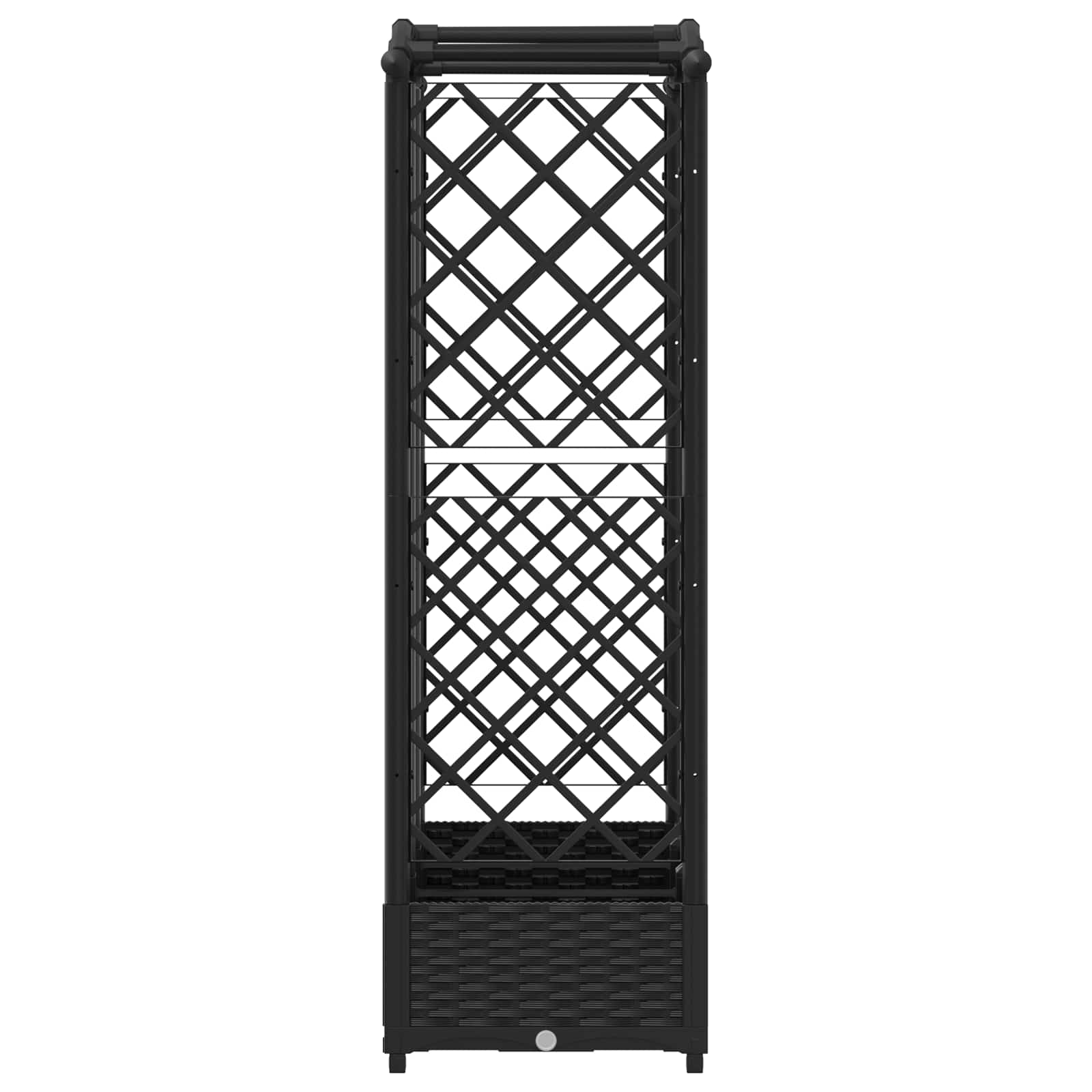 Verhoogd Bed met Trellis en Dak Zwart 163 x 40 x 126 cm PP image 4
