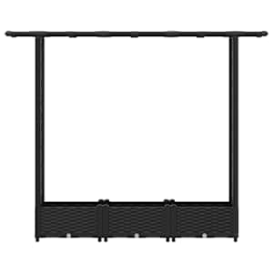 Vyvýšený záhon s treláží a střechou Černá 164 x 40 x 121 cm PP - obrázek 4