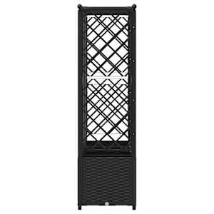 Vyvýšený záhon s treláží a střechou Černý 202 x 40 x 138 cm PP - obrázek 4