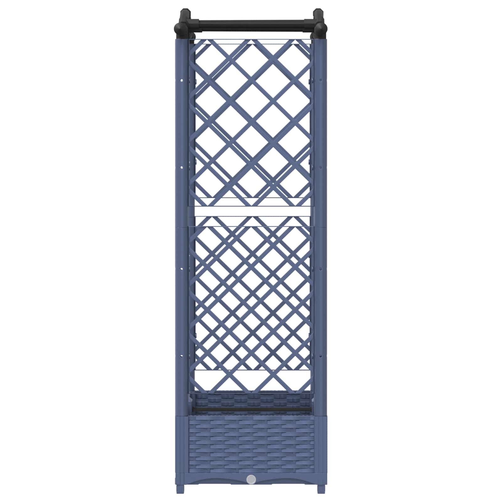 Verhoogd Bed met Trellis en Dak Grijs 124 x 40 x 125 cm PP image 5
