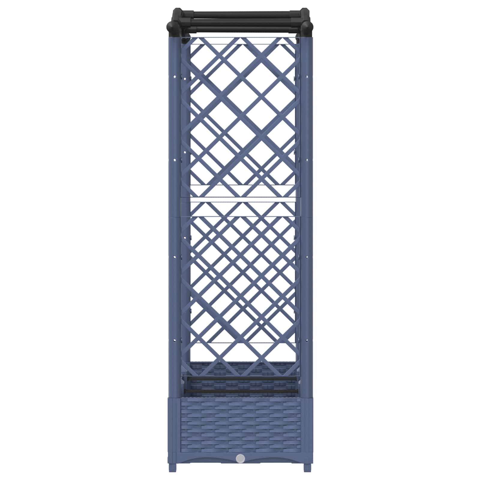 Verhoogd Bed met Trellis en Dak Grijs 169 x 40 x 125 cm PP image 5