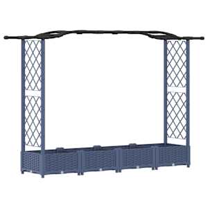 vidaXL T&otilde;stetud Padi Kase ja Katusega Hall 207 x 40 x 123 cm PP