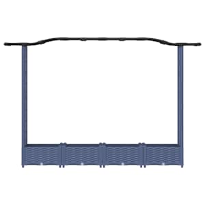 Vyvýšený záhon s treláží a střechou Šedá 207 x 40 x 123 cm PP - obrázek 4