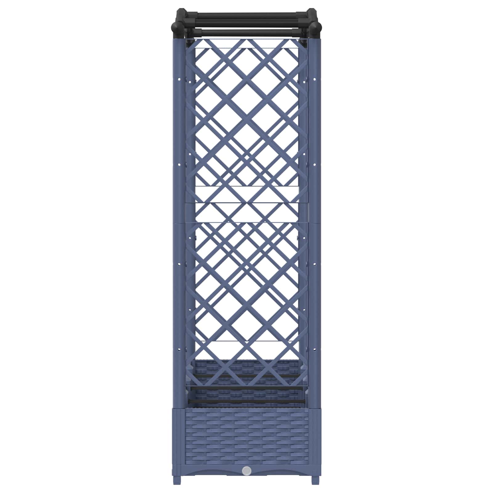 Verhoogd Bed met Trellis en Dak Grijs 207 x 40 x 126 cm PP image 5