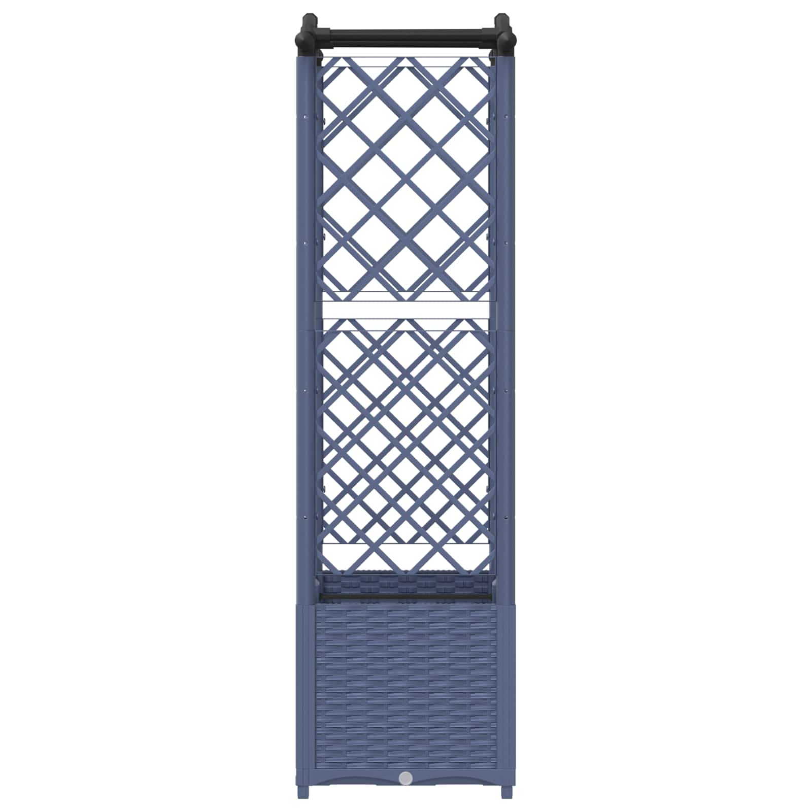 Verhoogd Bed met Trellis en Dak Grijs 125 x 40 x 138 cm PP image 5