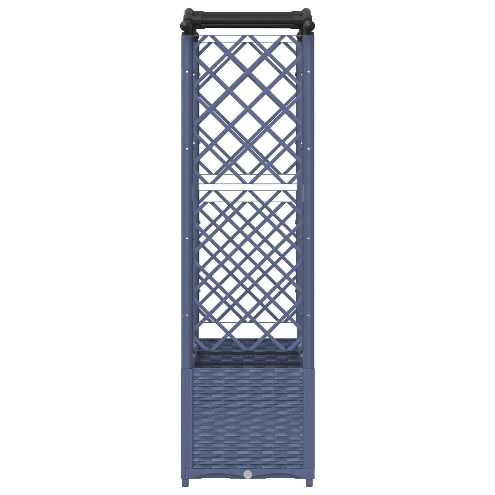 Verhoogd Bed met Trellis en Dak Grijs 164 x 40 x 142 cm PP image 5