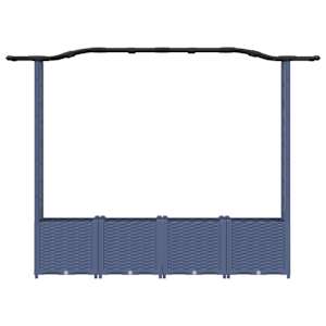 Vyvýšený záhon s treláží a střechou Šedá 204 x 40 x 138 cm PP - obrázek 4