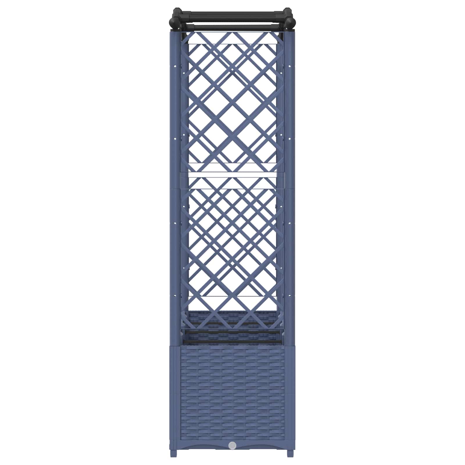 Verhoogd Bed met Trellis en Dak Grijs 204 x 40 x 141 cm PP image 5