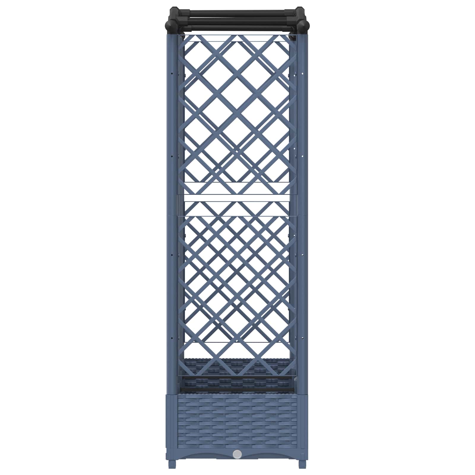 Verhoogd Bed met Trellis en Dak Grijs 163 x 40 x 126 cm PP image 4