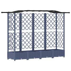 vidaXL T&otilde;stetud Padi Kase ja Katusega Hall 203,5 x 40 x 123 cm PP