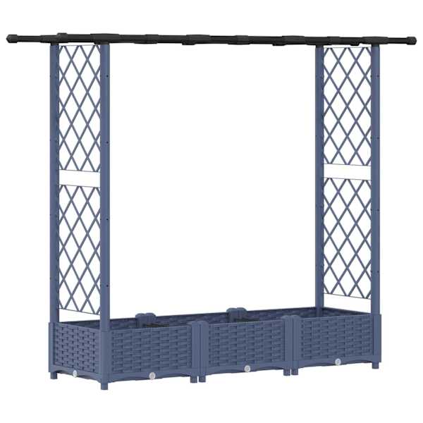 vidaXL T&otilde;stetud Padi Kase ja Katusega Hall 164 x 40 x 121 cm PP
