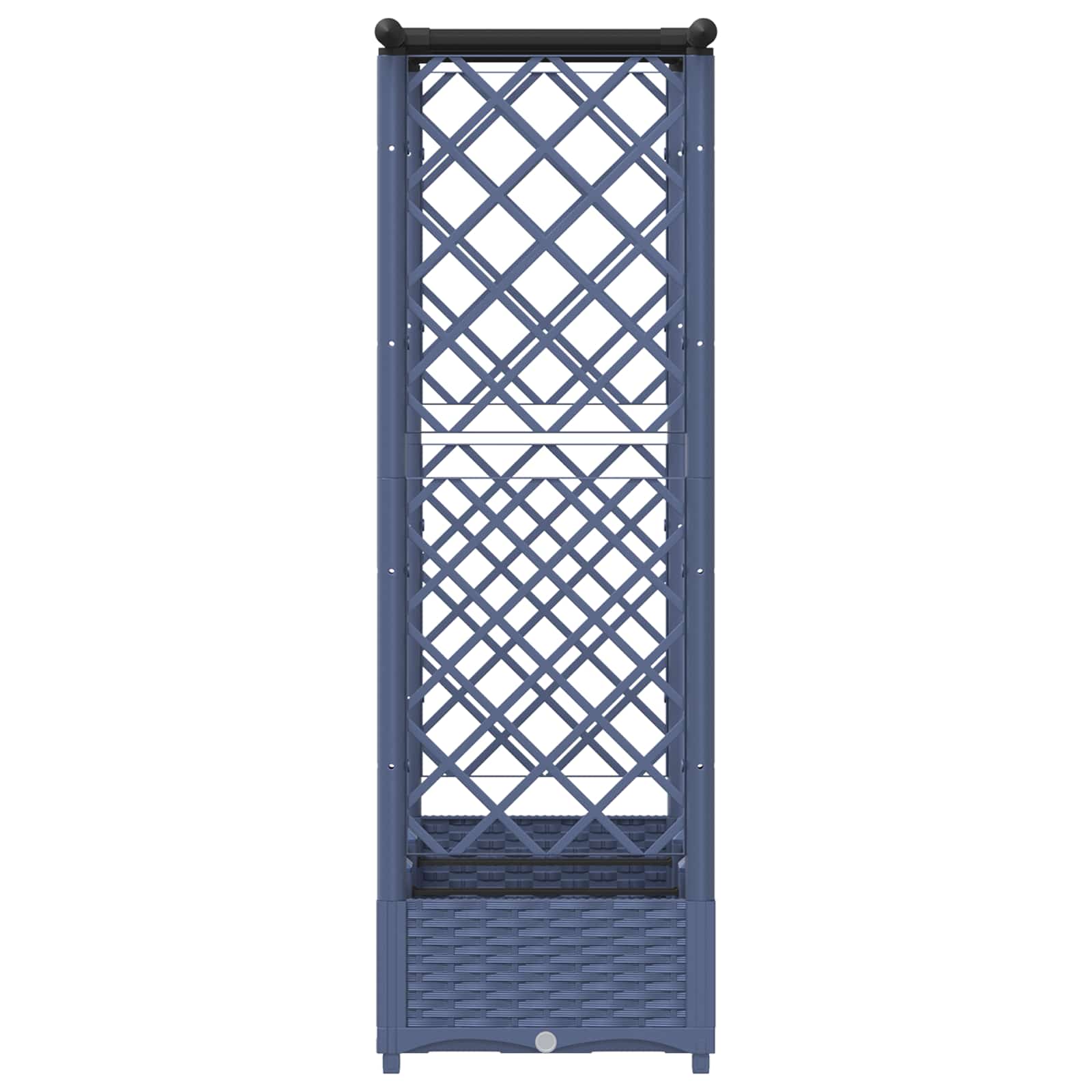 Verhoogd Bed met Trellis en Dak Grijs 164 x 40 x 123 cm PP image 5