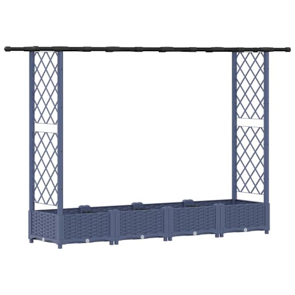 vidaXL T&otilde;stetud Padi Kase ja Katusega Hall 203 x 40 x 121 cm PP