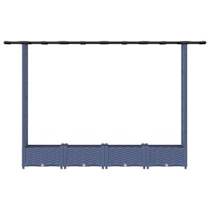 Vyvýšený záhon s treláží a střechou Šedá 203 x 40 x 121 cm PP - obrázek 4