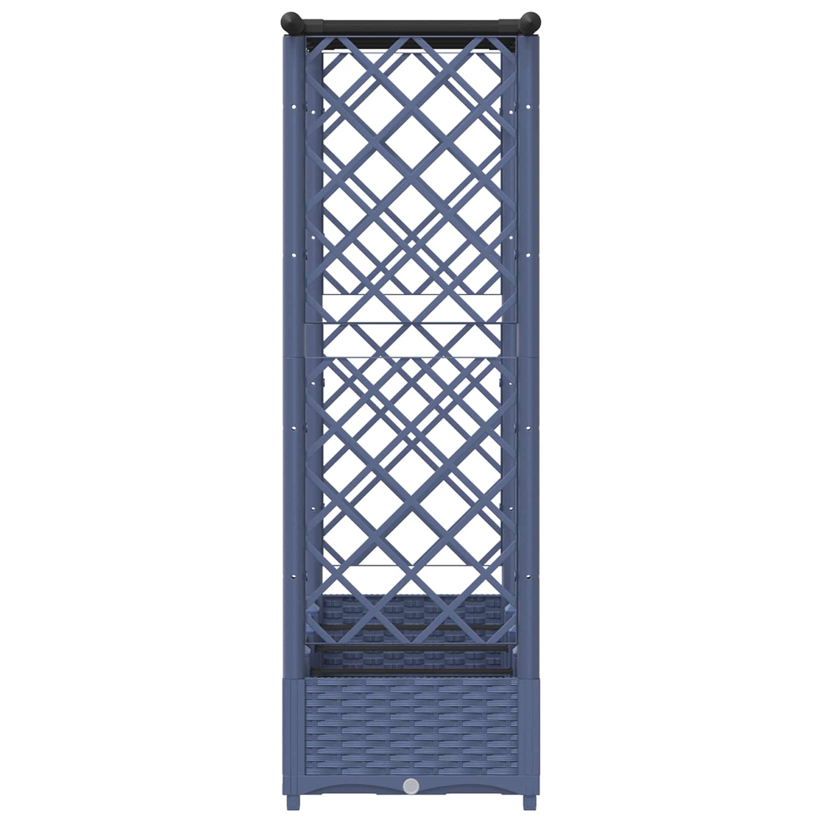 Verhoogd Bed met Trellis en Dak Grijs 203 x 40 x 123 cm PP image 5
