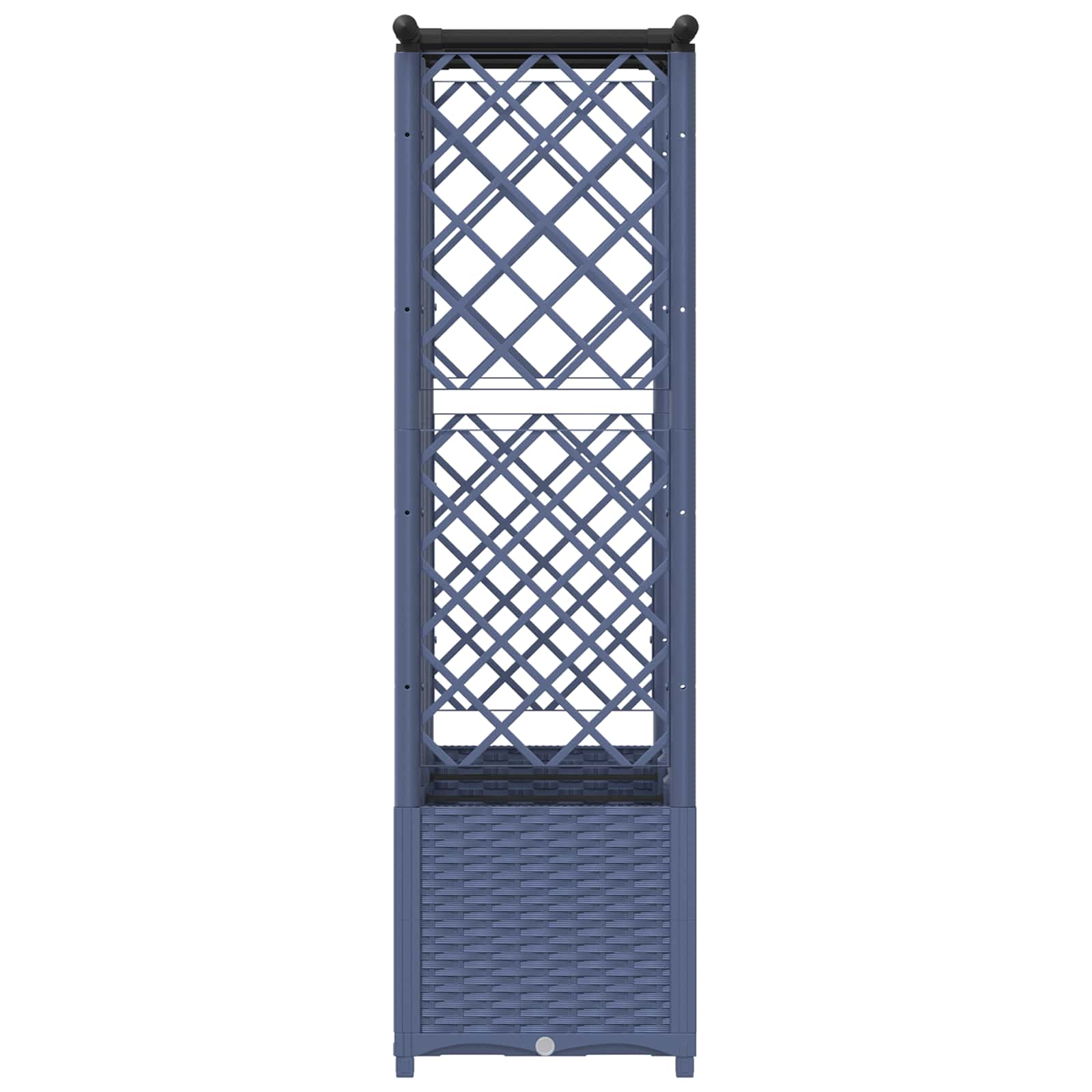 Verhoogd Bed met Trellis en Dak Grijs 162,5 x 40 x 138 cm PP image 5