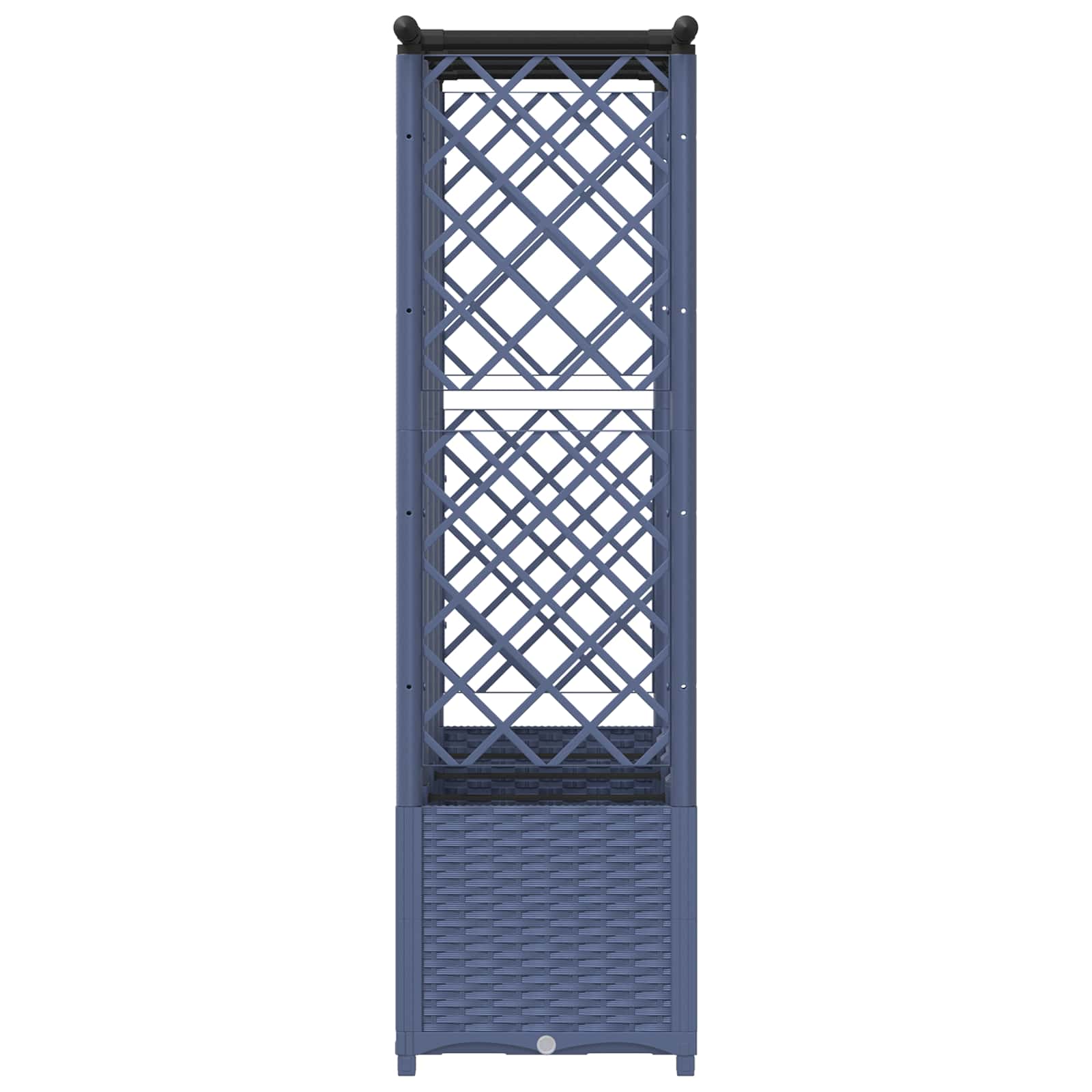 Verhoogd Bed met Trellis en Dak Grijs 203 x 40 x 138 cm PP image 5