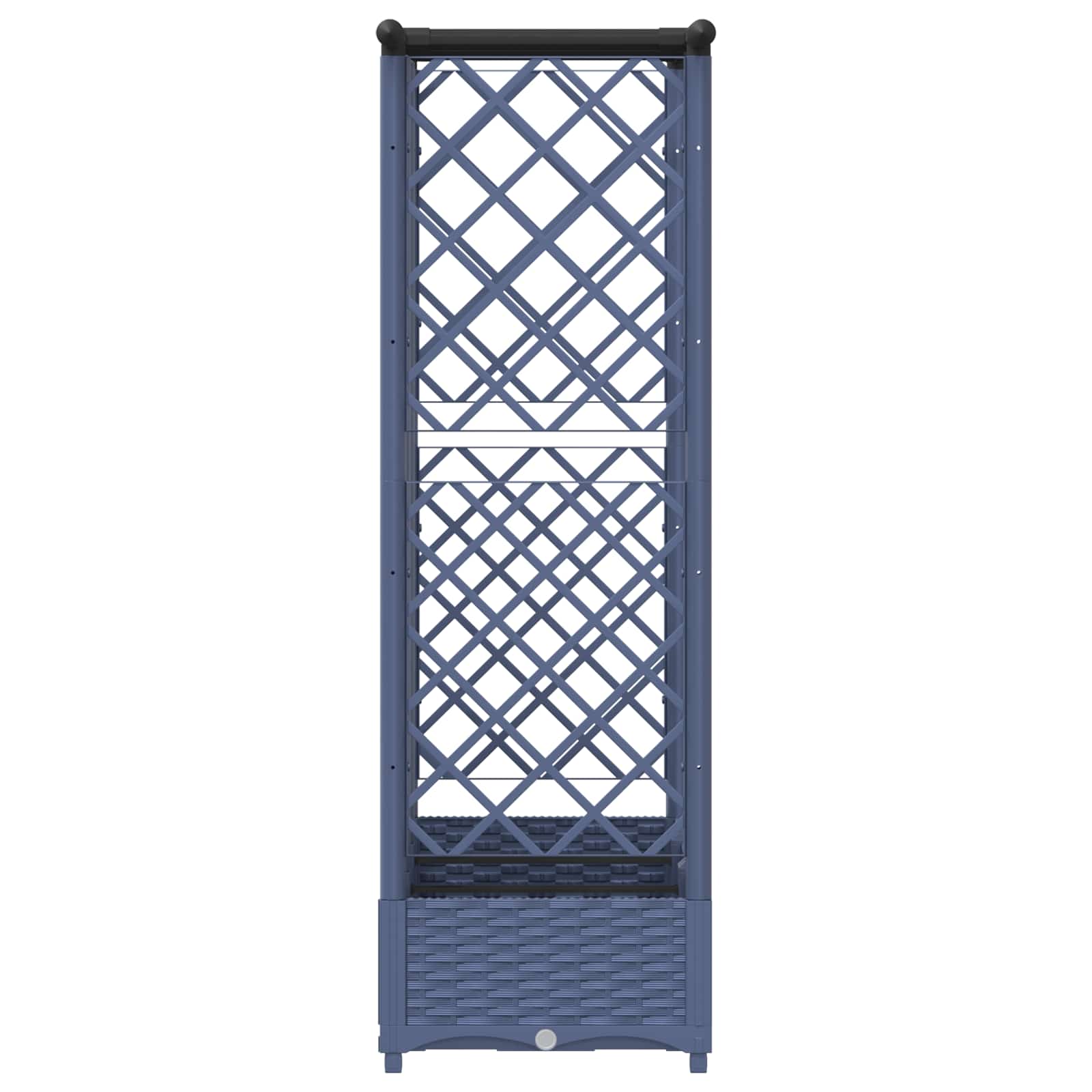 Verhoogd Bed met Trellis en Dak Grijs 164 x 40 x 123 cm PP image 4