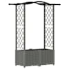 vidaXL T&otilde;stetud Padi Kase ja Katusega Helehall 125 x 40 x 138 cm PP