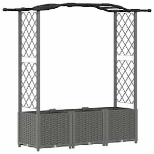 vidaXL T&otilde;stetud Padi Kase ja Katusega Helehall 164 x 40 x 138 cm PP