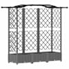 vidaXL T&otilde;stetud Padi Kase ja Katusega Helehall 163 x 40 x 123 cm PP