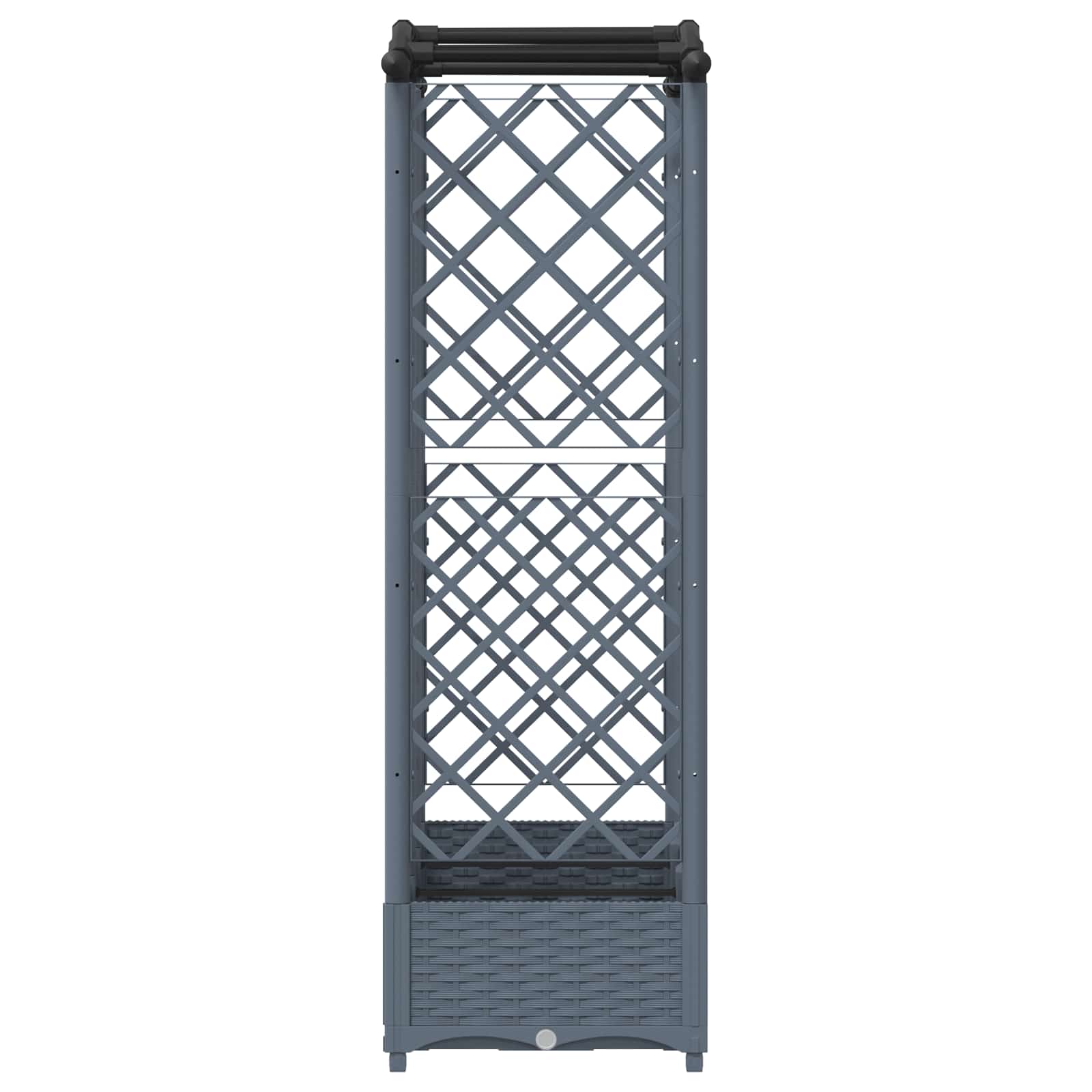 Verhoogd Bed met Trellis en Dak Lichtgrijs 163 x 40 x 126 cm PP image 4