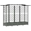 vidaXL T&otilde;stetud Padi Kase ja Katusega Helehall 203,5 x 40 x 123 cm PP