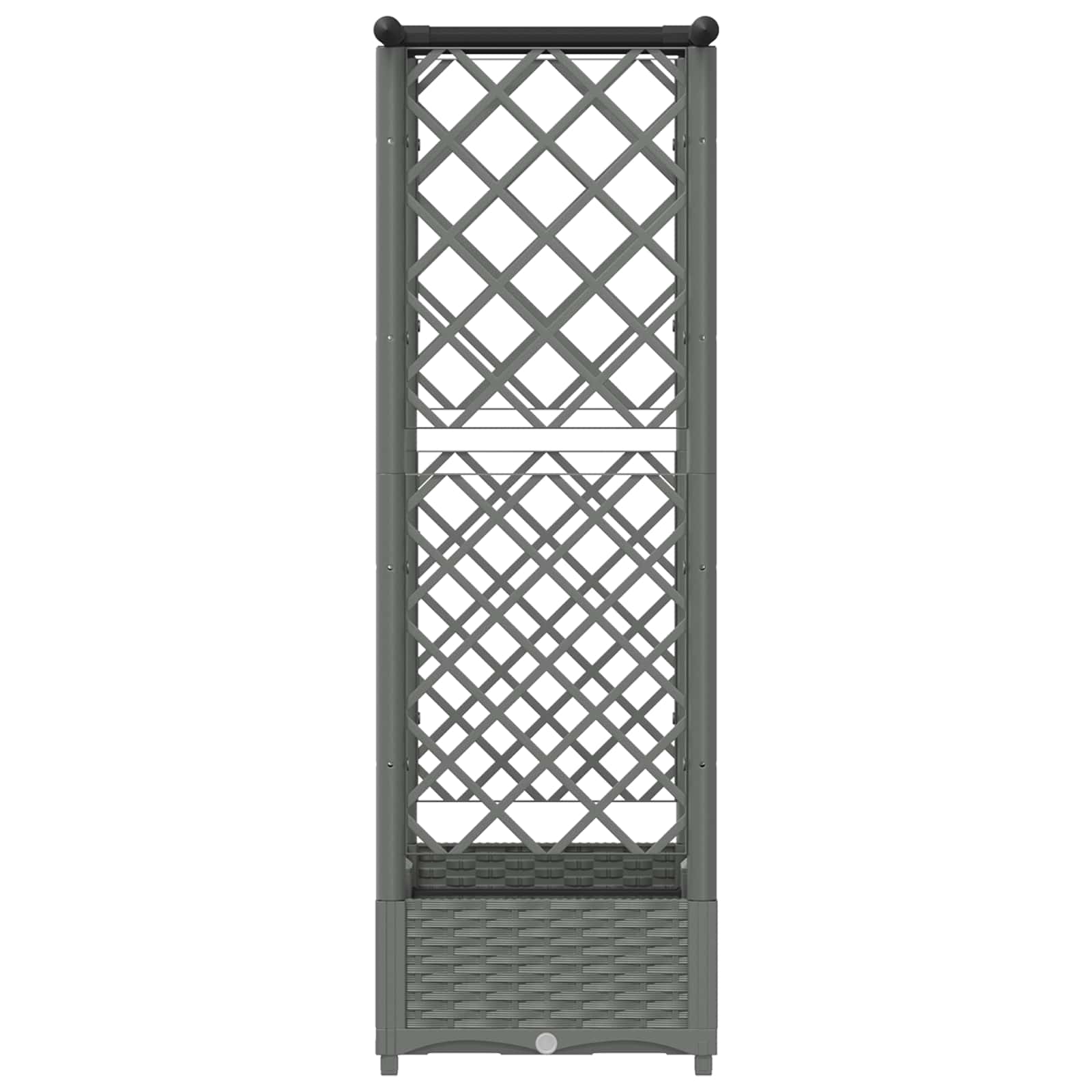 Verhoogd Bed met Trellis en Dak Lichtgrijs 122,5 x 40 x 121 cm image 5