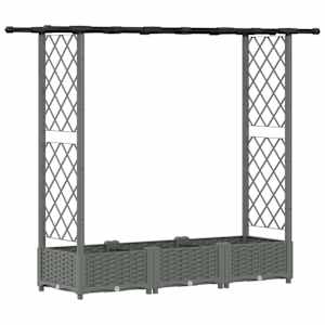 vidaXL T&otilde;stetud Padi Kase ja Katusega Helehall 164 x 40 x 121 cm PP
