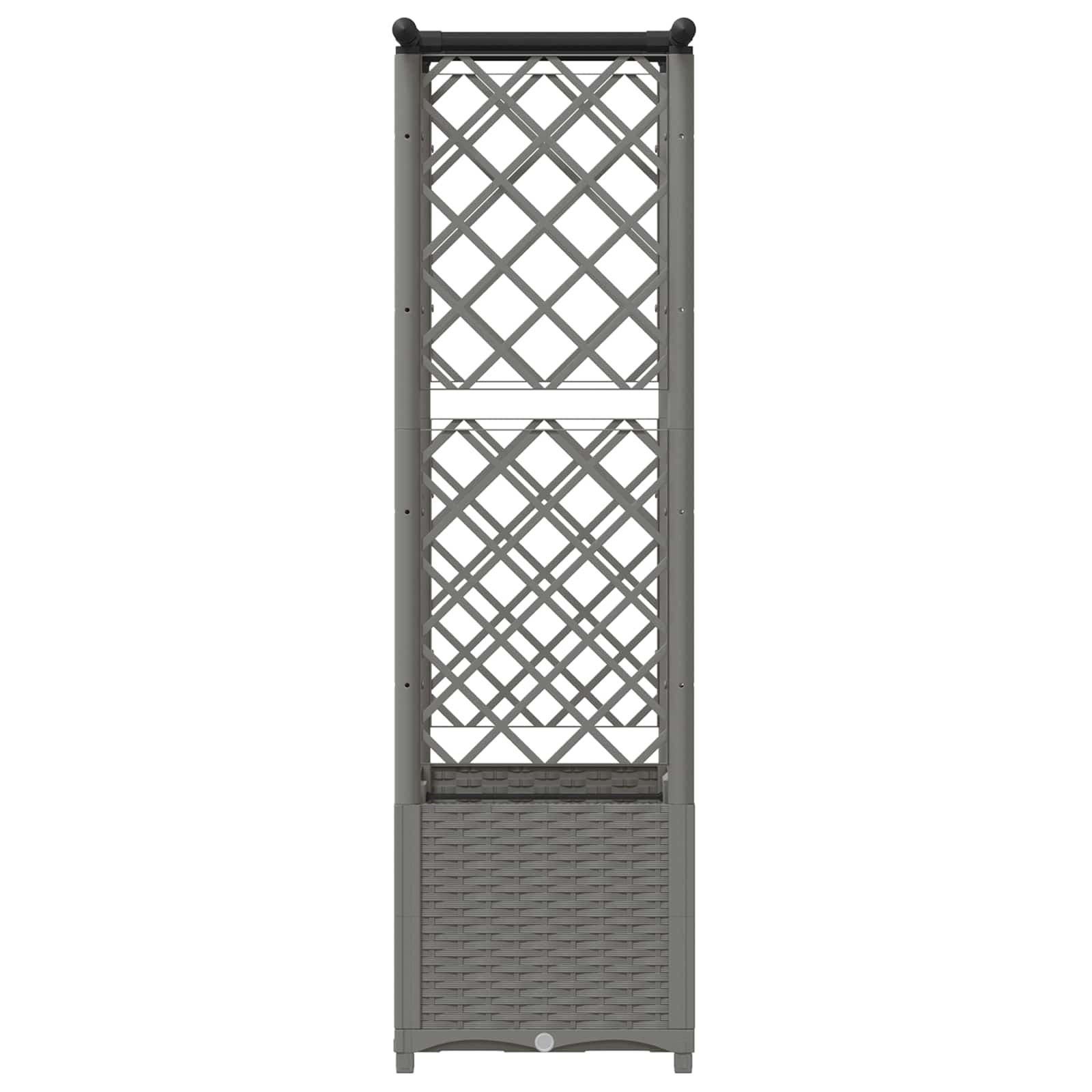 Verhoogd Bed met Trellis en Dak Lichtgrijs 124,5 x 40 x 138 cm image 5