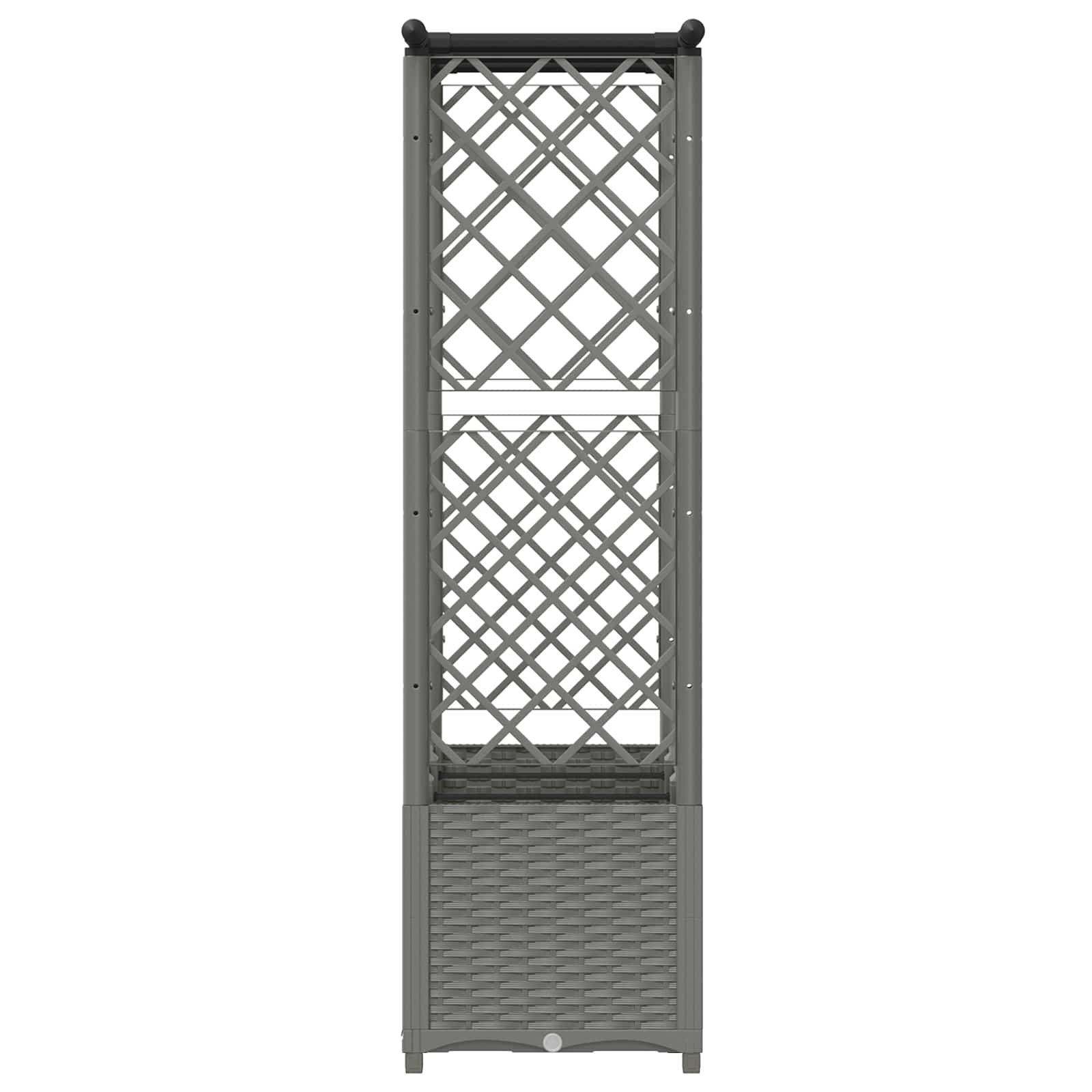 Verhoogd Bed met Trellis en Dak Lichtgrijs 162,5 x 40 x 136 cm image 5