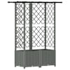 vidaXL T&otilde;stetud Padi Kase ja Katusega Helehall 124 x 40 x 136 cm PP