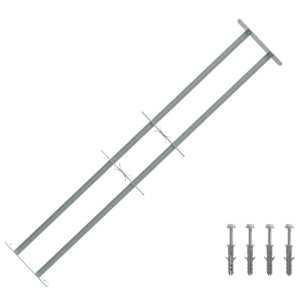 vidaXL Kaitsegrill akende jaoks 2 risttalaga 3 tk 930-1740 mm