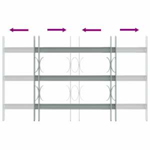 Bezpečnostní mříž na okna se 3 příčkami 3 pcs 430-740 mm - obrázek 6