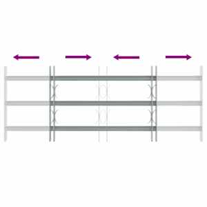Bezpečnostní mříž na okna se 3 příčkami 3 pcs 630-1140 mm - obrázek 6