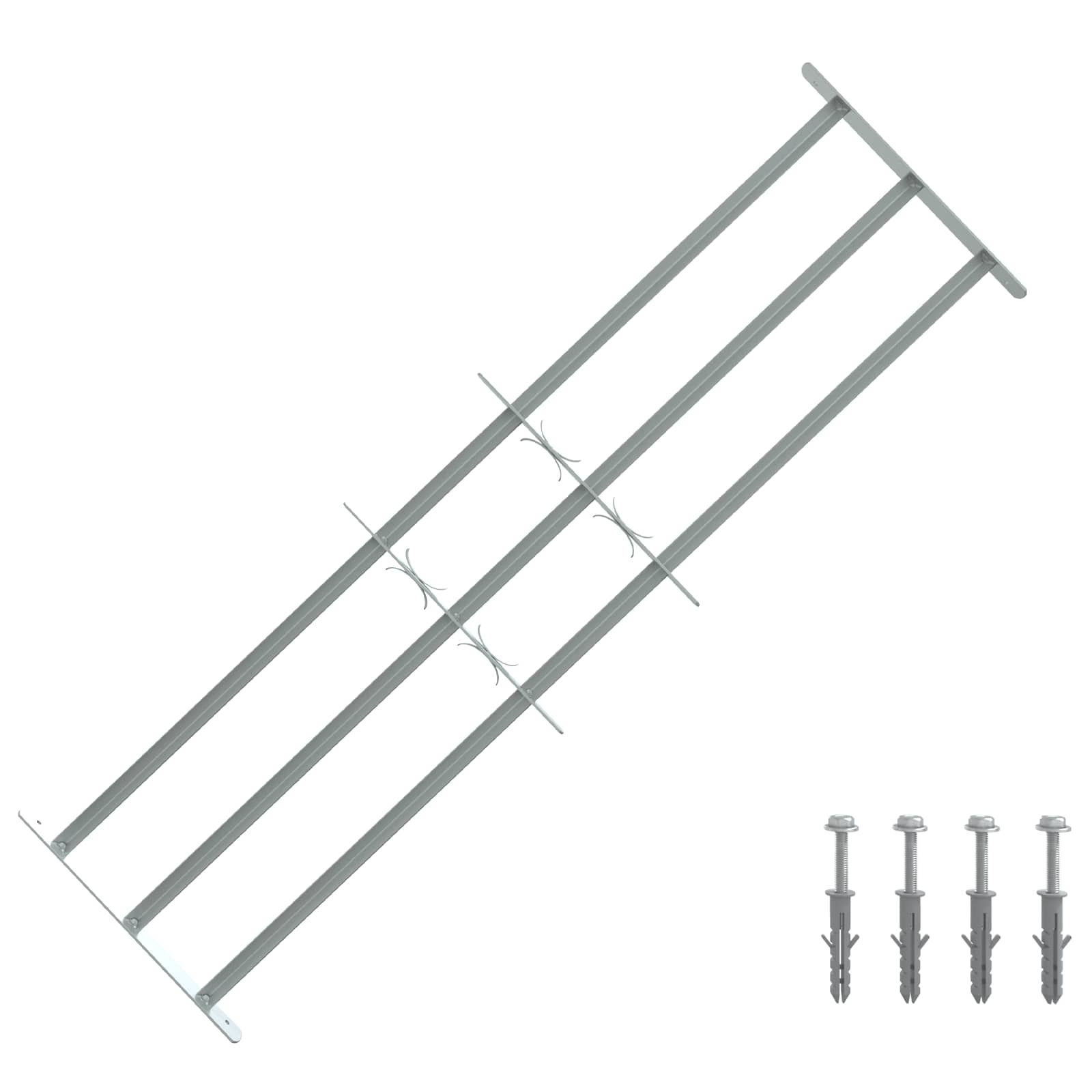 vidaXL Grilaj de Securitate pentru Feronerie cu 3 Bare Încuiate 3 pcs
