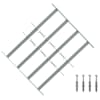 vidaXL Akna turvav&otilde;re 4 ristvartiga 3 tk 430-740 mm Tsingitud teras