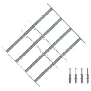 vidaXL Akna turvav&otilde;re 4 ristvartiga 3 tk 430-740 mm Tsingitud teras