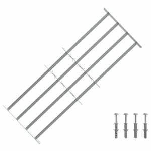 Varnostna rešetka za okna z 4 prečkami 3 pcs 930-1740 mm