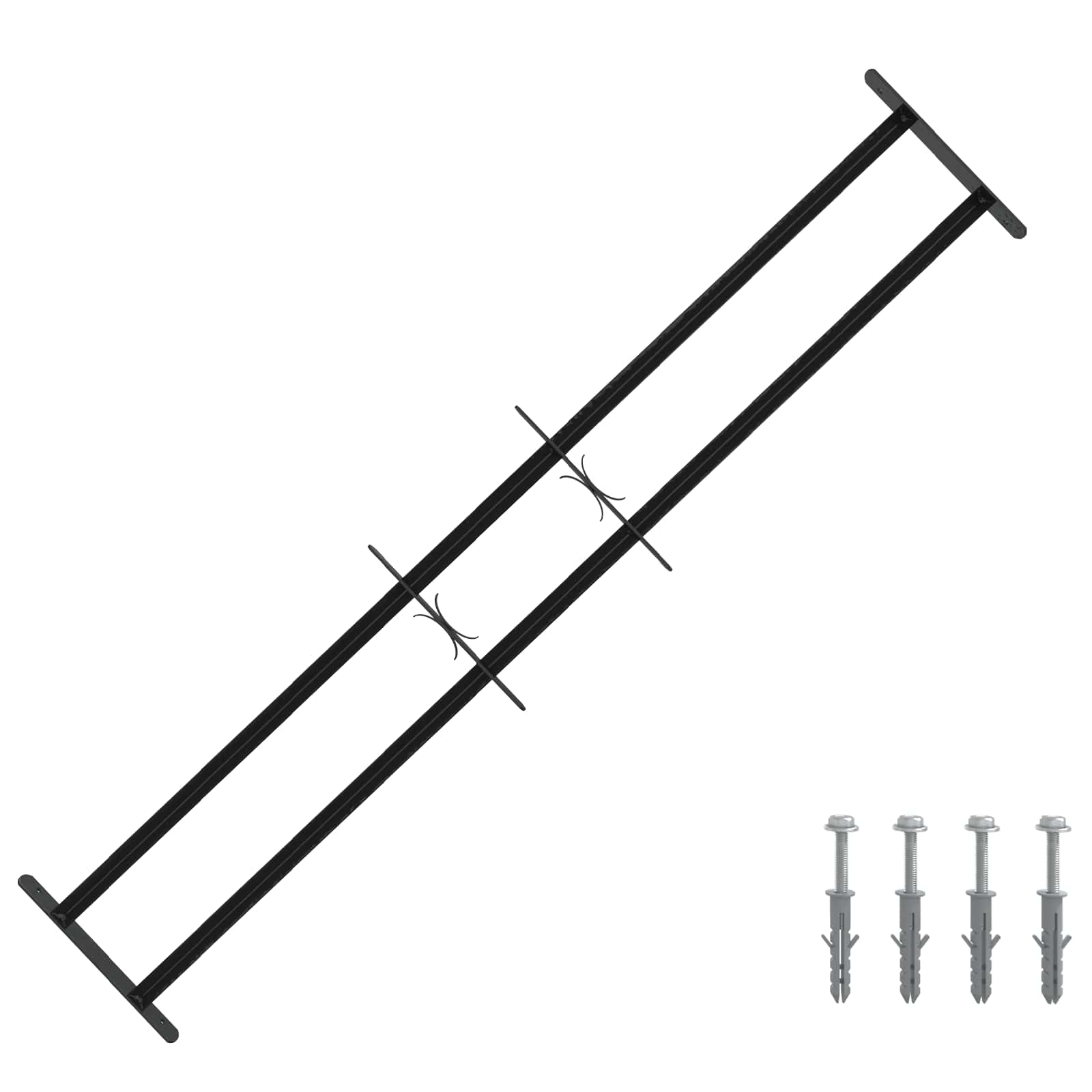 vidaXL Grilaj de Securitate pentru Feronerie cu 2 Bare Intersecționate