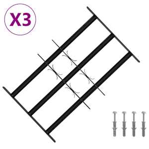 Bezpečnostní mříž na okna se 3 příčkami 3 pcs 43-74 cm - obrázek 2