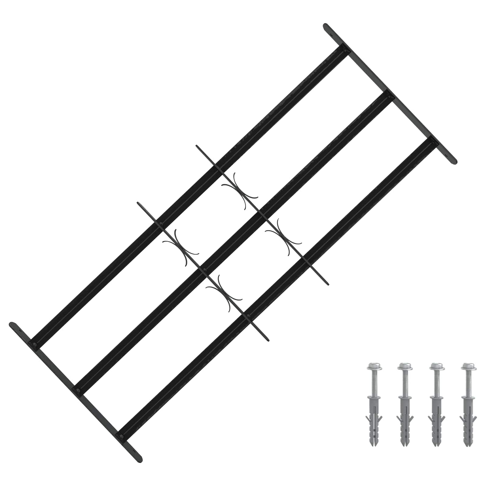 vidaXL Grilaj de Securitate pentru Feronerie cu 3 Bare Încuiate 3 pcs