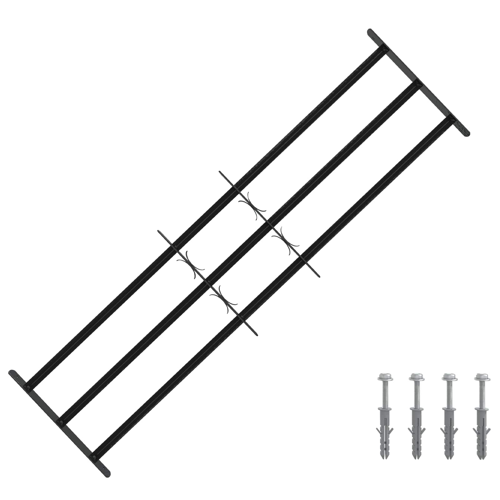vidaXL Grilaj de Securitate pentru Feronerie cu 3 Bare Încuiate 3 pcs