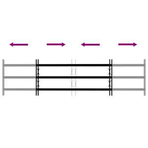 Bezpečnostní mříž na okna se 3 příčkami 3 pcs 93-174 cm - obrázek 6