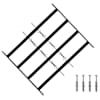 vidaXL Akna turvav&otilde;re 4 ristvartiga 3 tk 43-74 cm Tsingitud teras