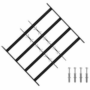 vidaXL Akna turvav&otilde;re 4 ristvartiga 3 tk 43-74 cm Tsingitud teras