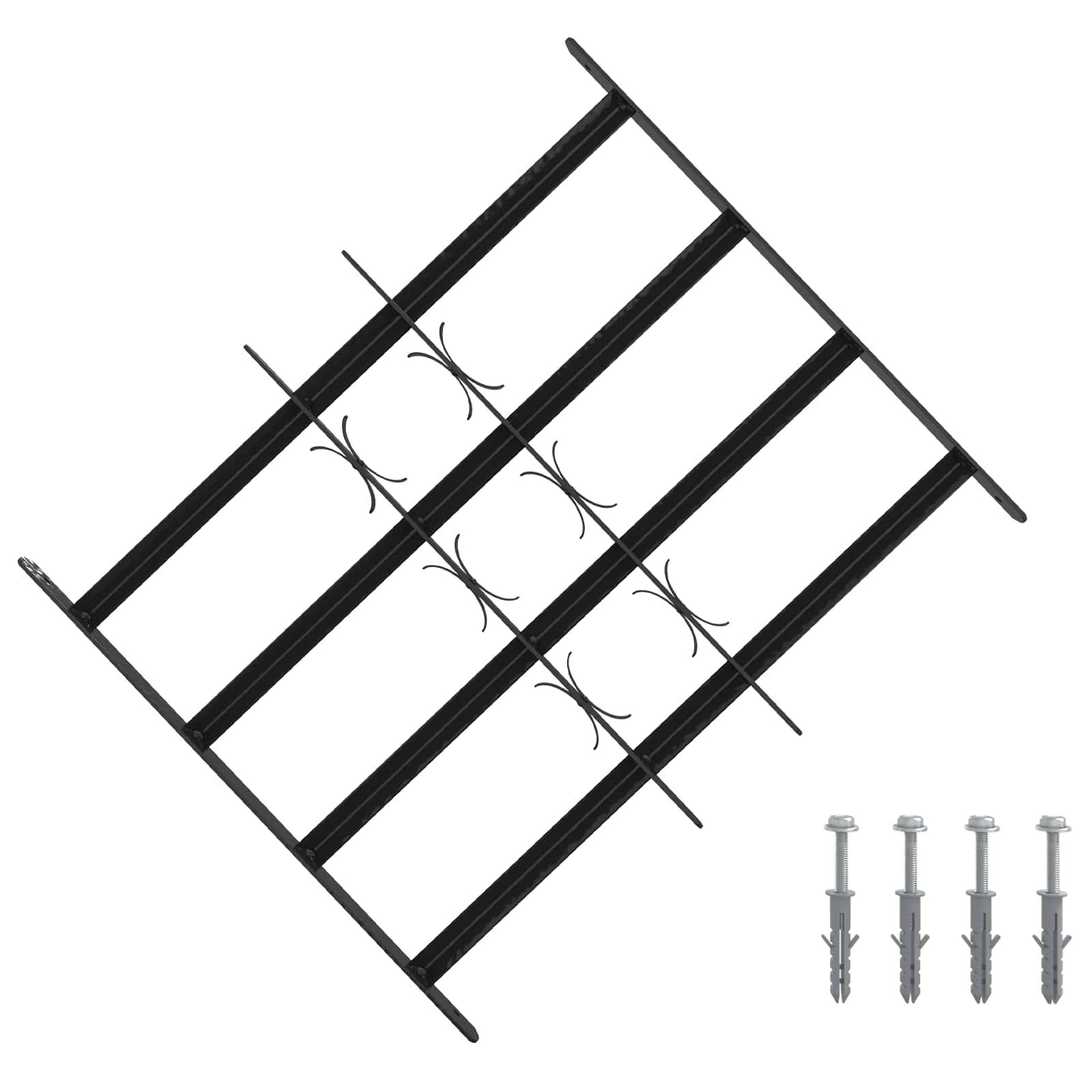 vidaXL Grilaj de securitate pentru feronerie cu 4 bare transversale